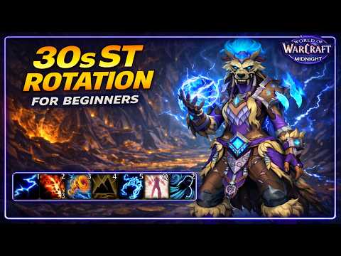 Elemental Shaman Single Target Rotation for Beginners (30 Seconds) Midnight Pre Patch