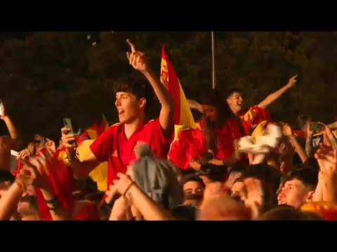 Fans celebrate in Madrid after Euro 2024 victory | AFP
