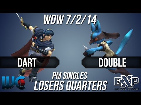 WDW 7/2/14 - Dart (Marth) vs. Double (Lucario) PM Singles Loser's Quarters