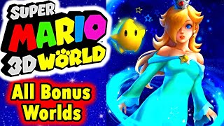 Super Mario 3D World - All Bonus Worlds 100% Complete (Star, Mushroom, Flower, Crown)