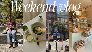 VLOG | summer day in NYC, morning matcha, strength training, city life