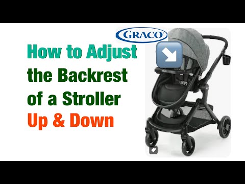 How to adjusting the Backrest of a Graco Stroller (Up and Down)