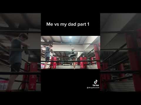 Me vs my dad in boxing part 1 #boxing #gym
