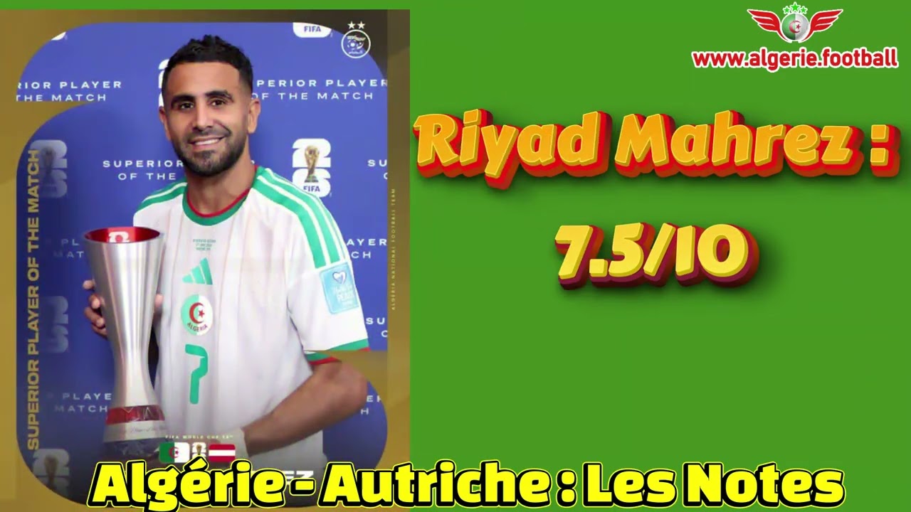 Algérie - Autriche : Les Notes des Joueurs Algériens en Vidéo