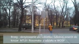 preview picture of video 'Powrót Rosomaka i MTLB do koszar - Brzeg WOŚP'