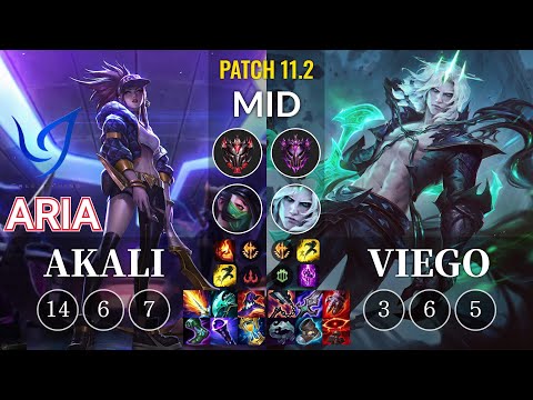 CGA Aria Akali vs Viego Mid - KR Patch 11.2