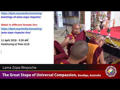 20180411 0930 LZR Stupa of Great Compassion Bendigo with TRANSCRIPT