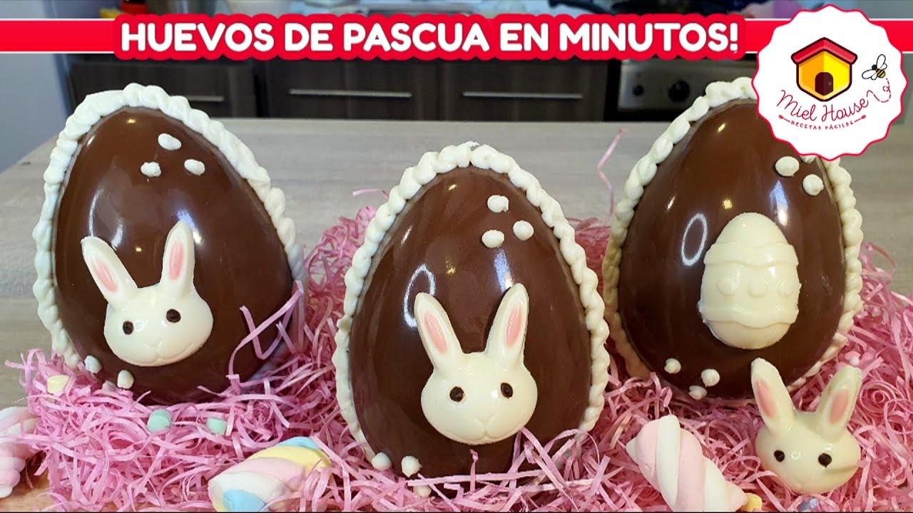 Hago los huevos de pascua más fáciles y rápidos SOLO CHOCOLATE