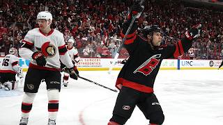 The Hurricanes score the first goal of the 2026 Stanley Cup Playoffs!