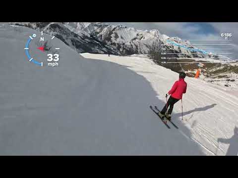 [4k] One of the best intermediate routes in Les 3 Vallées - Roc 3 marches to St Martin de Belleville