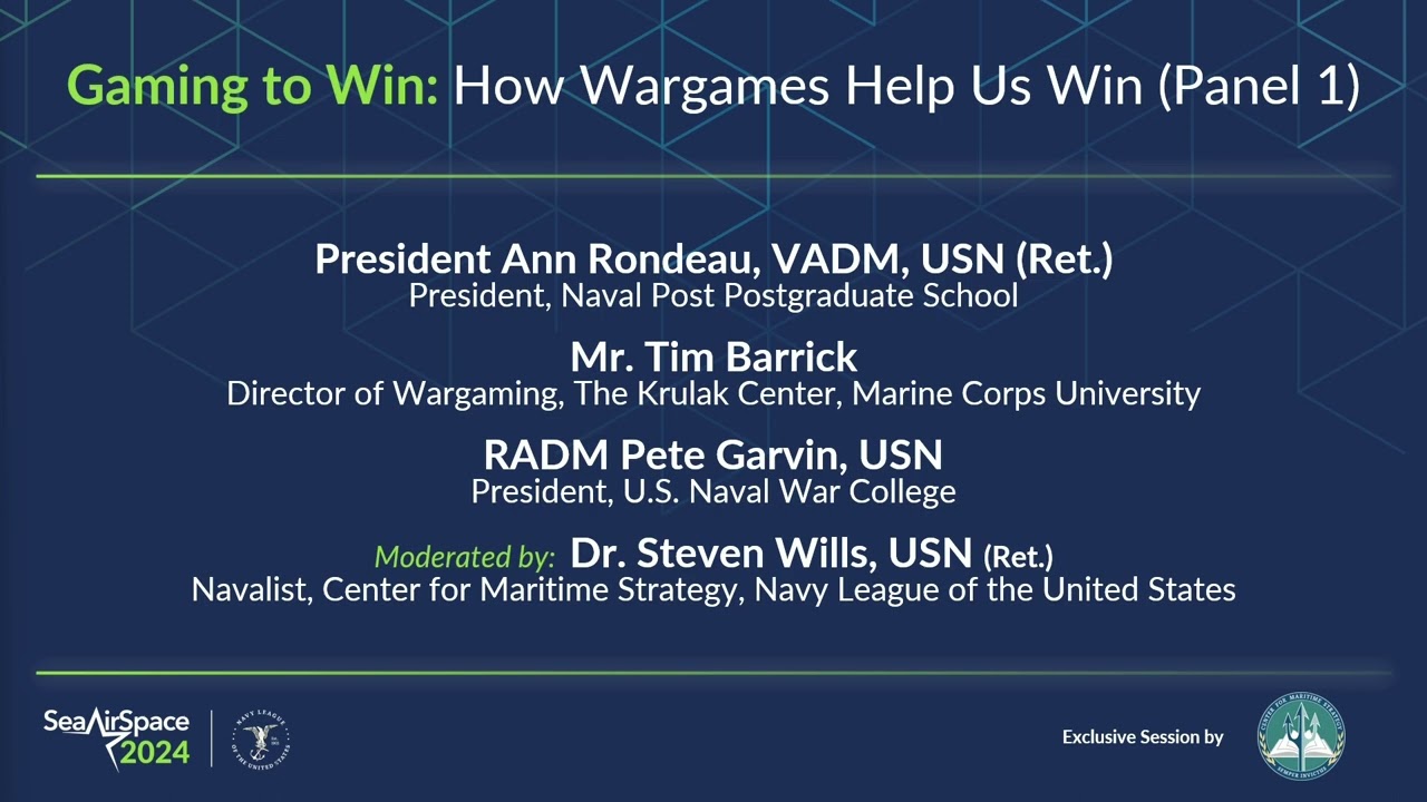 Gaming to Win: How Wargames Help Us Win | Sea-Air-Space 2024
