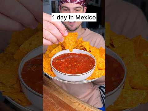 The best amount of SALSA on corn chips?😌❤️🌮 | 1 day in Mexico vs 1 life | CHEFKOUDY