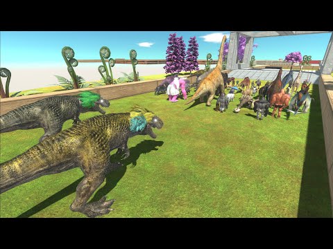 Trying to escape from JOKER & HARLEY QUINN T-REX - Animal Revolt Battle Simulator ARBS
