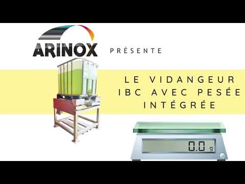 Inclineur vidangeur de cuve IBC à système de pesage intégré