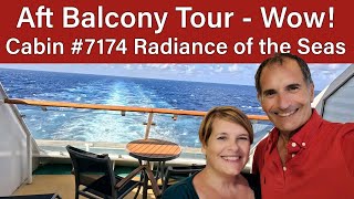 Radiance of the Seas Aft Balcony Cabin Tour - Room 7174