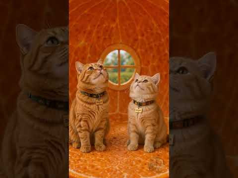 The Most Joyful Home in the Cat Universe Has an Orange Door & Two Very Happy Cats 🍊🏡✨