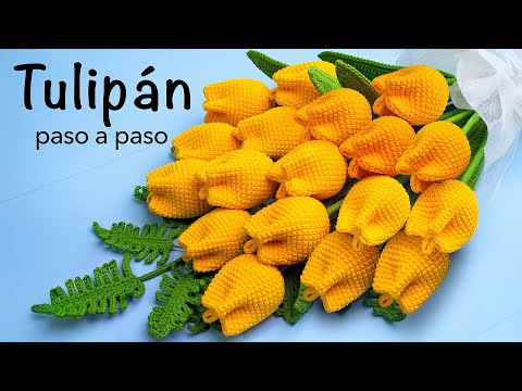 Crochet Yellow Tulips 🌼 Perfect for Yellow Flower Day! 💛