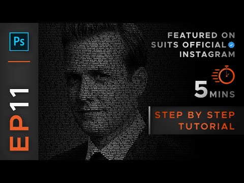 Adobe Photoshop Tutorial: Text Portrait Effect (Step by Step) | Ft. Harvey Specter