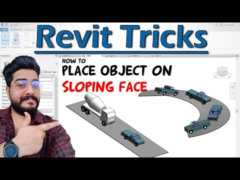 REVIT Tricks || Place Object on Sloping face in Revit || Based on Work Plane Family ||