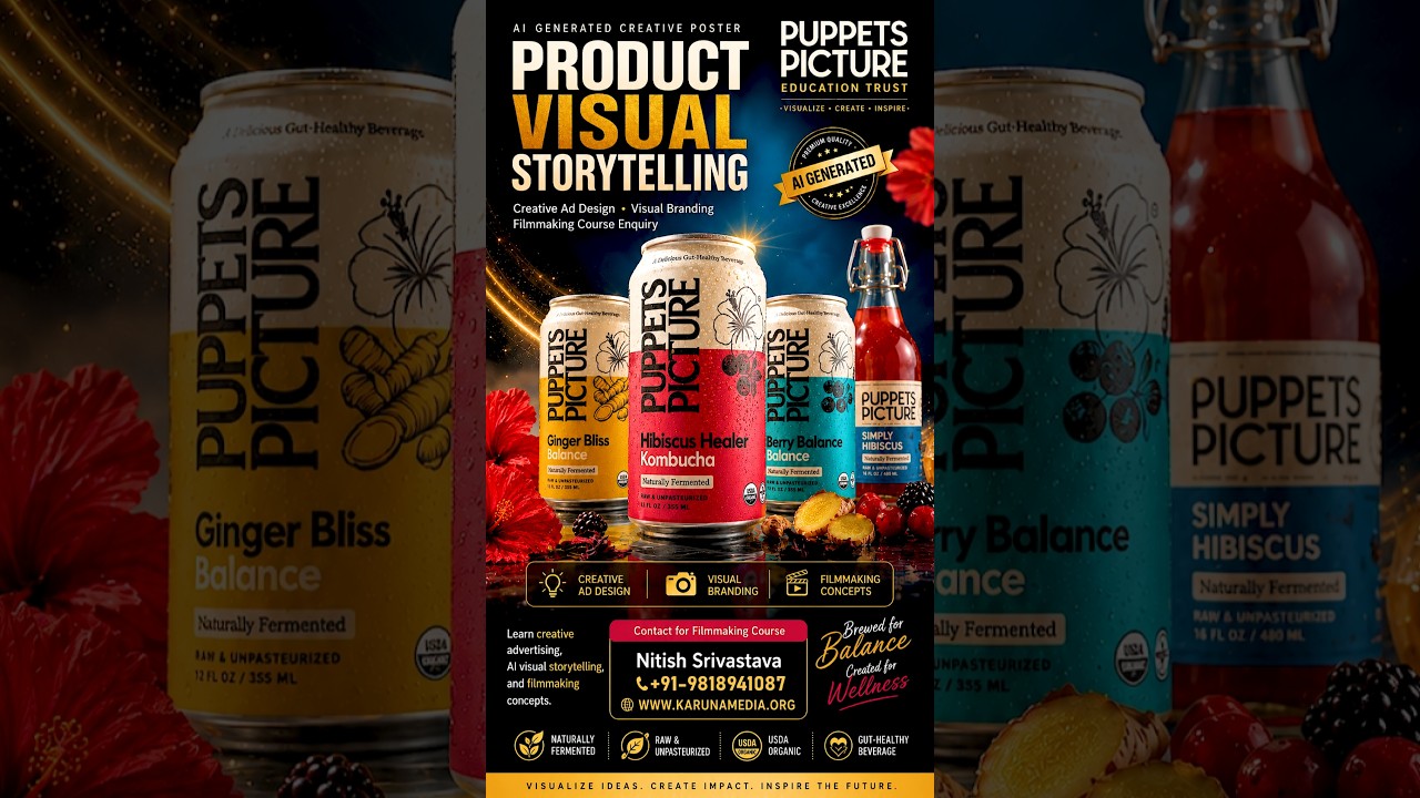 AI Product Ad Made Completely with AI | Learn AI Filmmaking & Visual Storytelling #puppetspicture