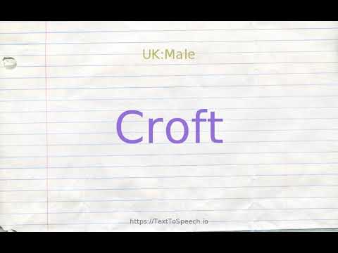 How to pronounce croft