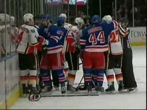 Ryan Callahan nails Jay Bouwmeester and Curtis Glenncross mauls Callahan