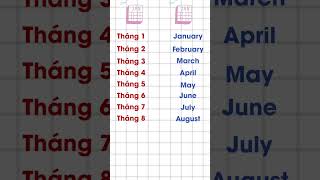 Các tháng trong năm bằng tiếng Anh nè #learning #funny #easy #english #vocabulary #pronunciation
