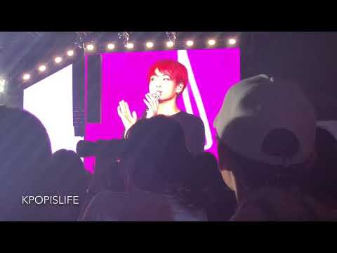 180825 BTS LOVE YOURSELF World Tour in Seoul - Jungkook, Jin Ending Ment