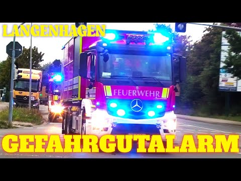 [3000. VIDEO!] GEFAHRGUTALARM in LANGENHAGEN EINSATZFAHRTEN FEUERWEHR LANGENHAGEN + FF SEHNDE