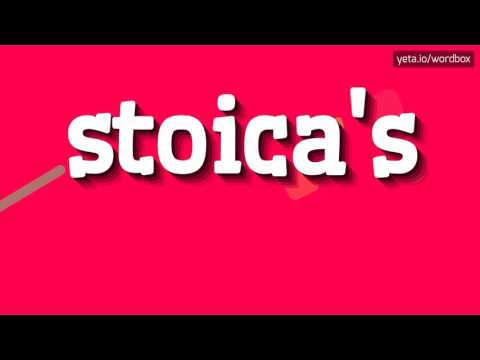 STOICA'S - HOW TO PRONOUNCE IT!?
