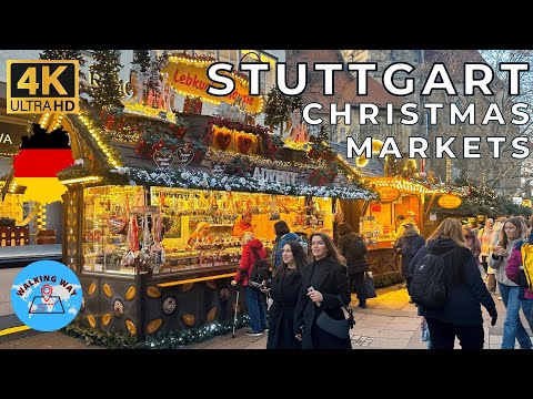 Stuttgart, Germany Christmas Markets 2025 - Stuttgart's Festive Wonderland - 4K 60fps