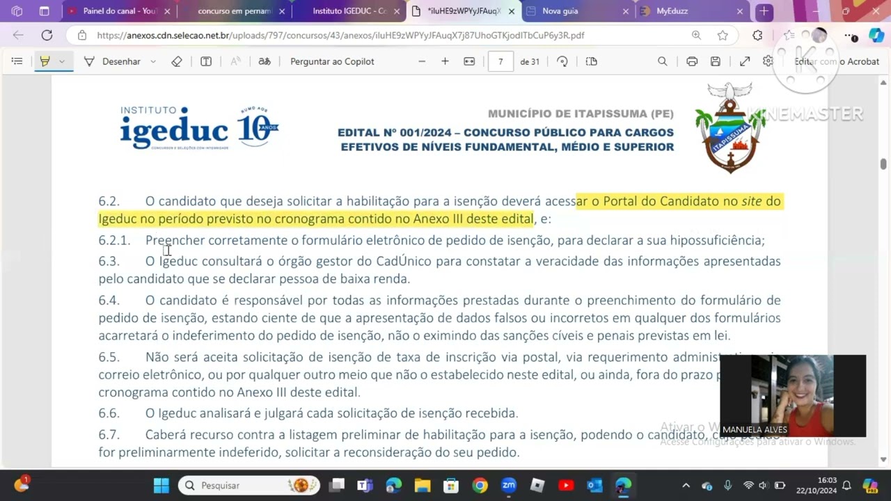 CONCURSO PÚBLICO Prefeitura de Itapissuma - Pernambuco 📚
