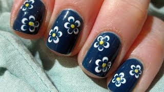 Little flowers using dotting tool - Małe kwiatki - Basevehei