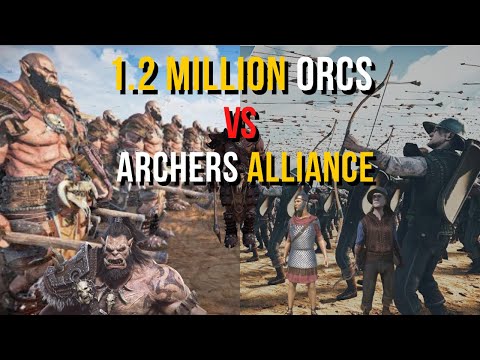 1.2 MILLION Orcs vs 320.000 Archers Alliance - Ultimate Epic Battle Simulator 2 | UEBS 2