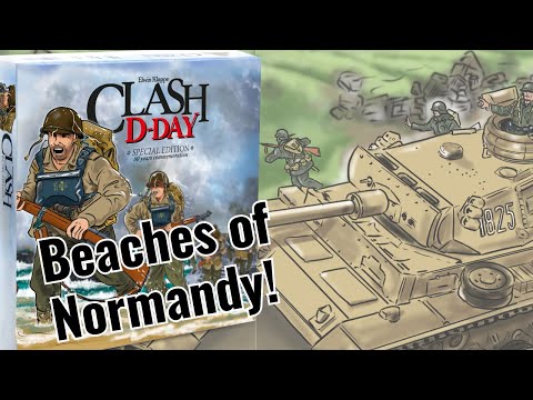 A overviewof the board game Clash D-day special edition 