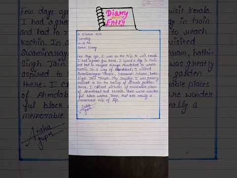 Diary entry for a tour to Ahmedabad l diary entry l diary entry class 6,7,8,9,10,11,12 l #diary