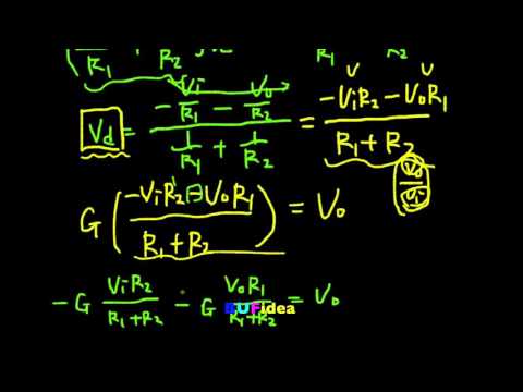電路學35：包含相依電源的求解-反相放大器增益的推導 (ZC035)