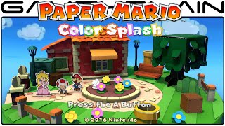 Paper Mario: Color Splash - Title Screen Full Loop (Direct Feed Gameplay)