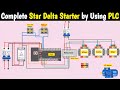 Complete Star Delta Starter Wiring By Using PLC Omron PLC Program Star Delta Starter MianElectric