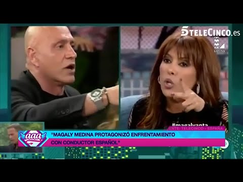 AMOR AMOR AMOR 07/03/16 MAGALY SE ENFRENTO A CONDUCTOR ESPAÑOL POR RECORDARLE SU PASADO