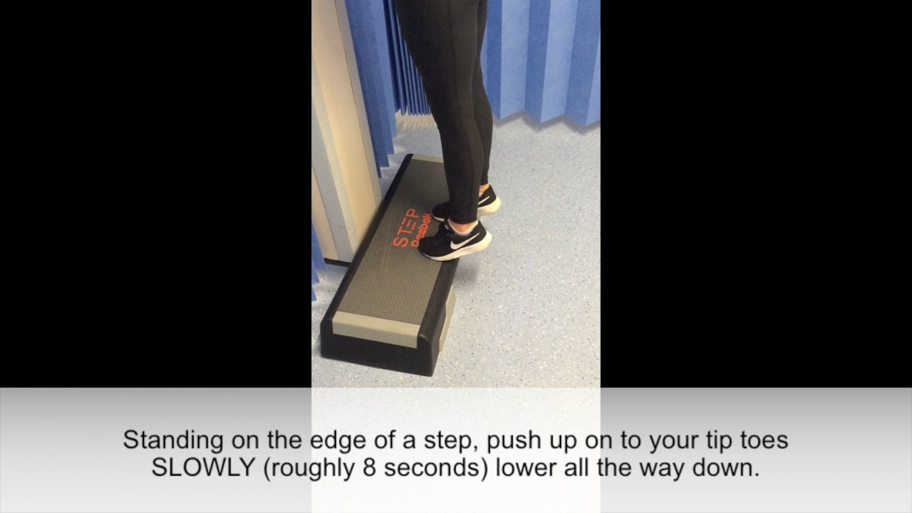 Physiotherapy: Eccentric heel drops - YouTube