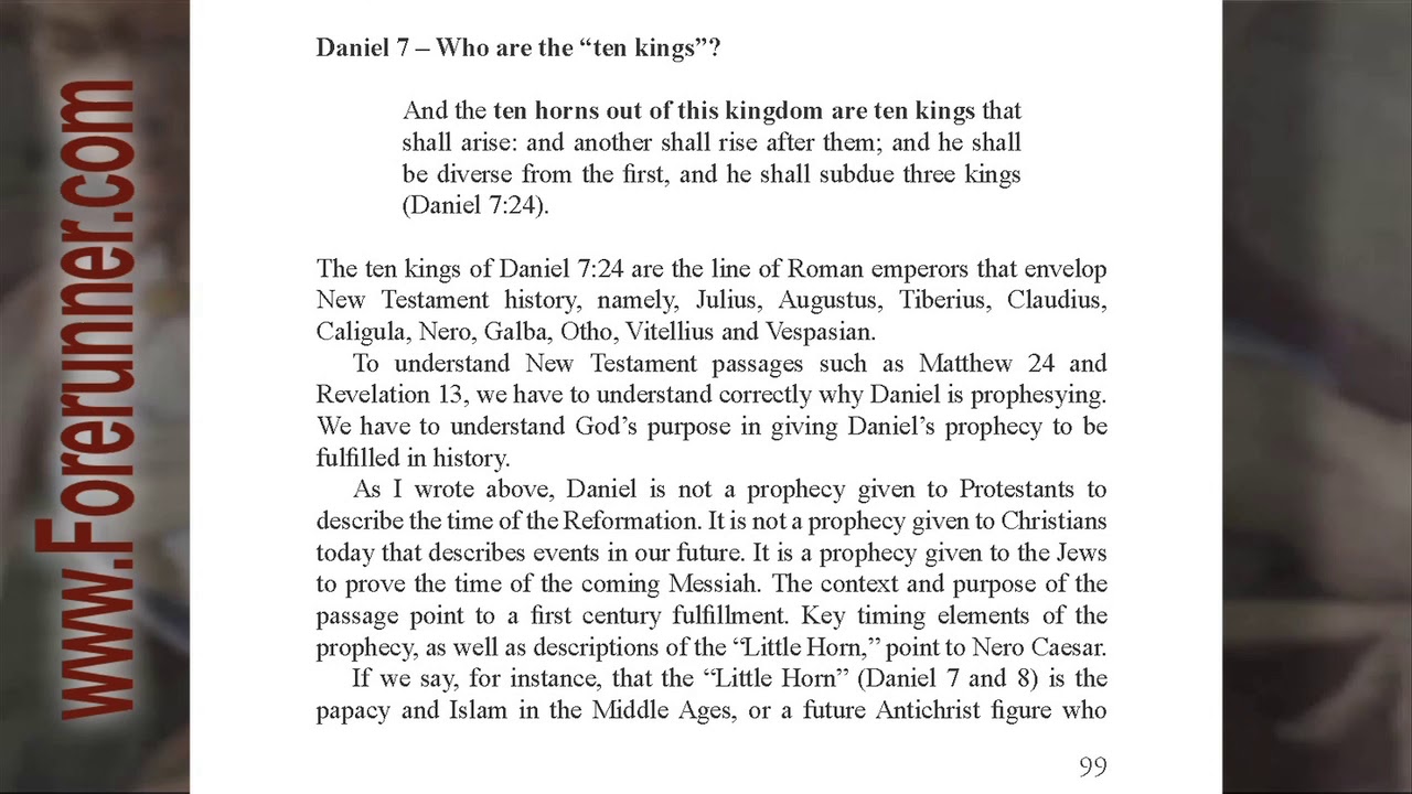 Video: Notes on Daniel: Daniel 7 – Who are the “ten kings”?