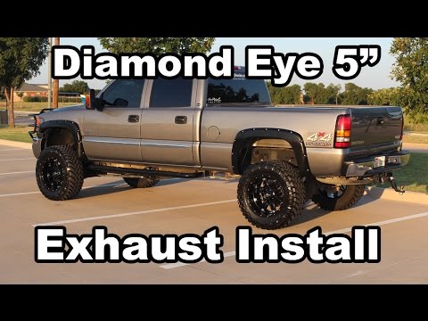 Diamond Eye 5" Straight pipe installation on a 2006 Duramax!