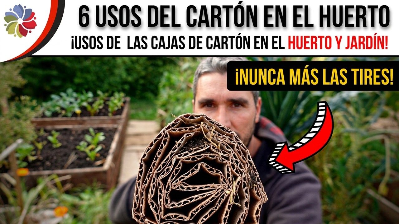 📦 NUNCA MÁS TIRES las CAJAS de CARTÓN 🌱 LOS 6 MEJORES USOS del CARTÓN en tu HUERTO o JARDÍN