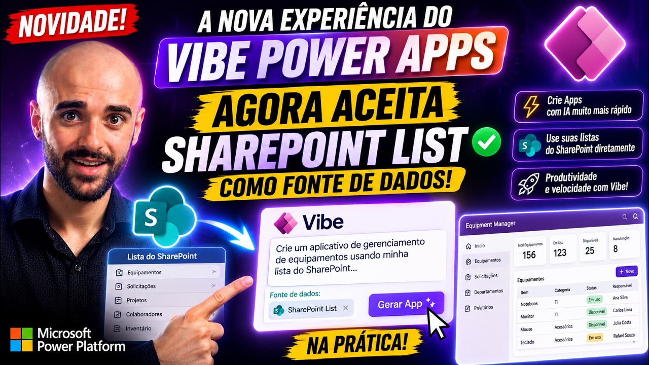 Vibe Power Apps Agora Aceita SharePoint List: Testei a Novidade