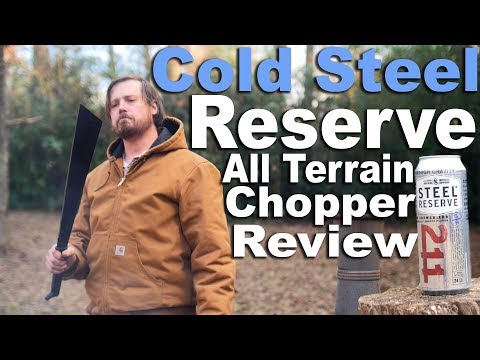 Cold Steel Reserve All Terrain Chopper Beer & Sword Review.  Drinking, Chopping, Wagner.