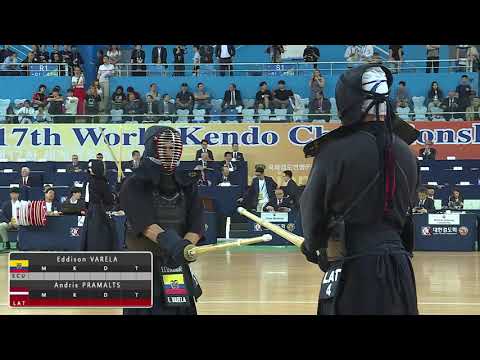 17th World Kendo Championships 5ch (LAT)A.PRAMALTS vs (EUC)E.VARELA