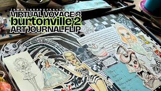 Art Journal Flip | Virtual Voyage 8 | Burtonville 2