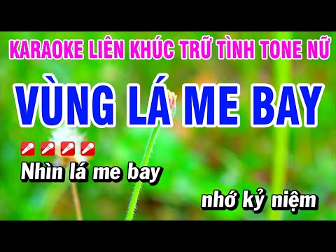Karaoke Liên Khúc Trữ Tình Nhạc Sống Tone Nữ Dễ Hát - Vùng Lá Me Bay | Hoài Phong Organ