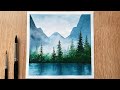 Watercolor Painting Tutorial | Misty Scenery | Easy Watercolor Painting For Beginners